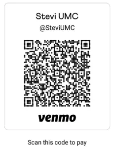 QR code for Venmo giving